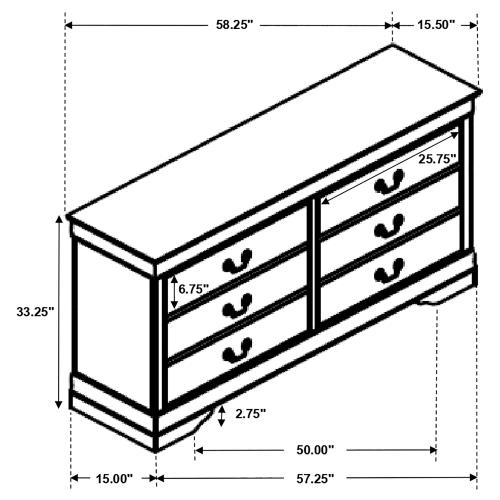 Edgewater 6-Drawer Dresser